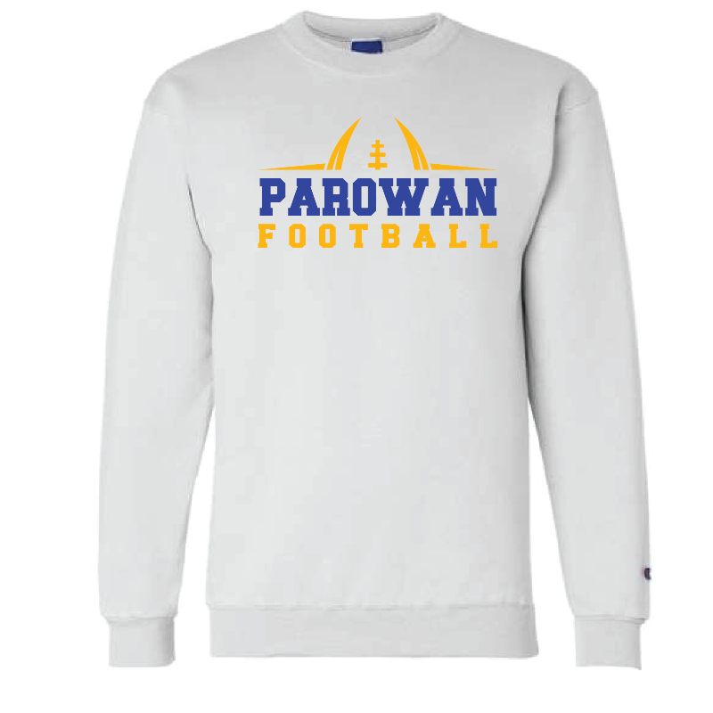 White Football Crew Sweatshirt Main Image